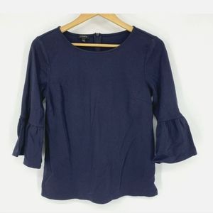 Talbots navy 100 % cotton shirt